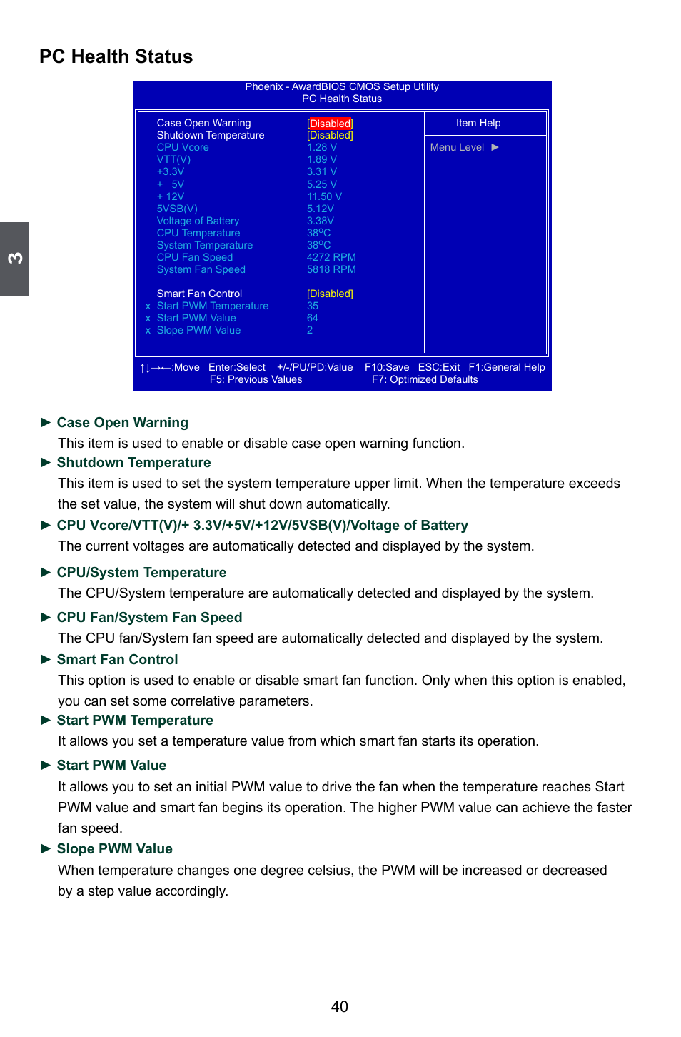 Pc health status | Foxconn 720AL User Manual | Page 47 / 110