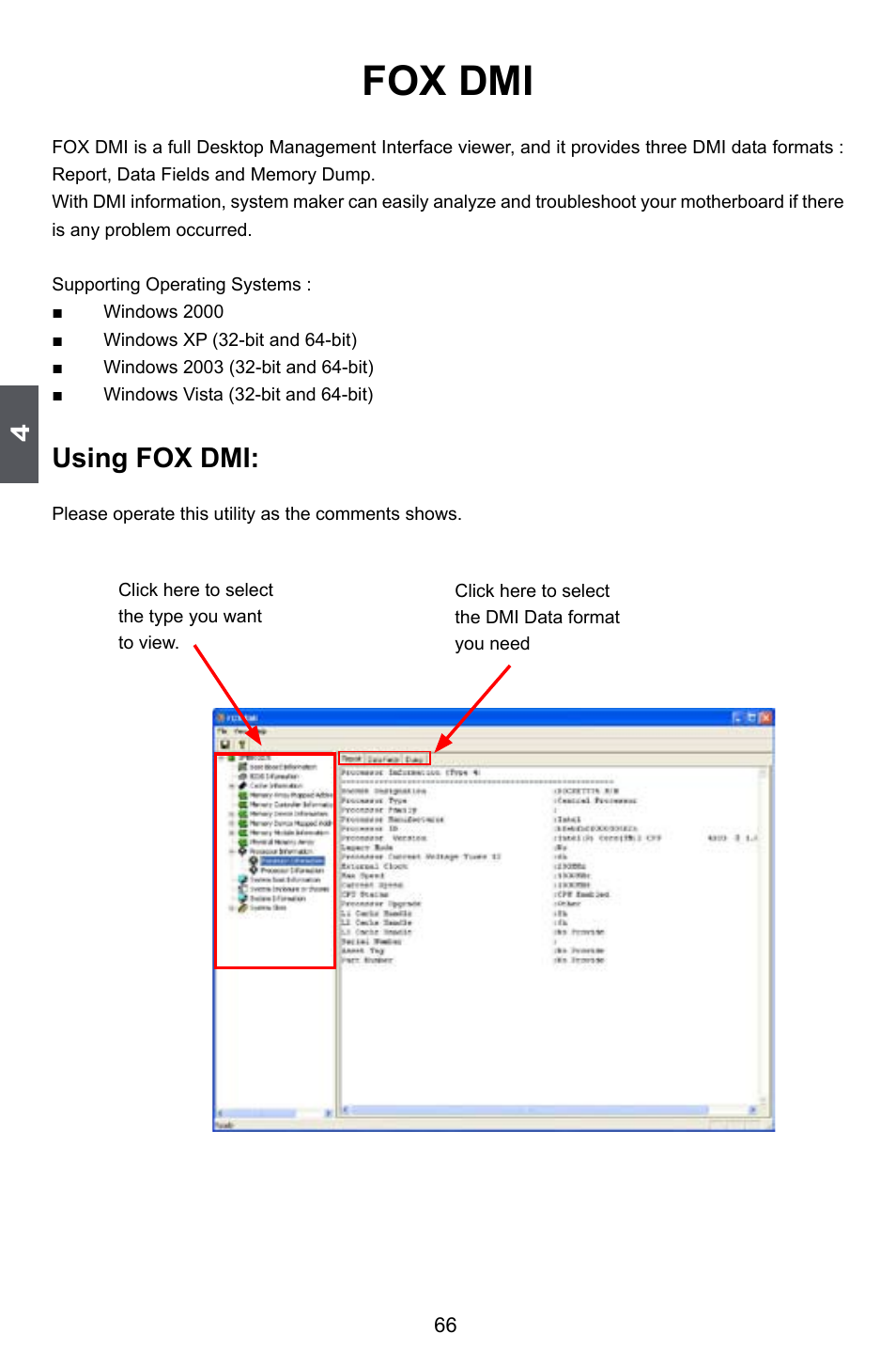 Fox dmi, Using fox dmi | Foxconn 720AL User Manual | Page 73 / 110