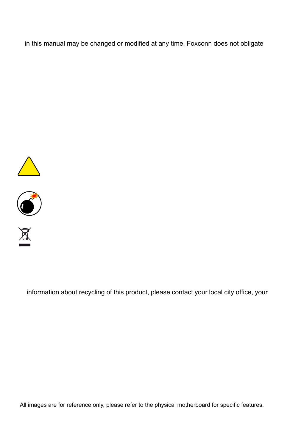 Statement, Trademark, Version | Symbol description, Weee, More information | Foxconn Destroyer User Manual | Page 2 / 113