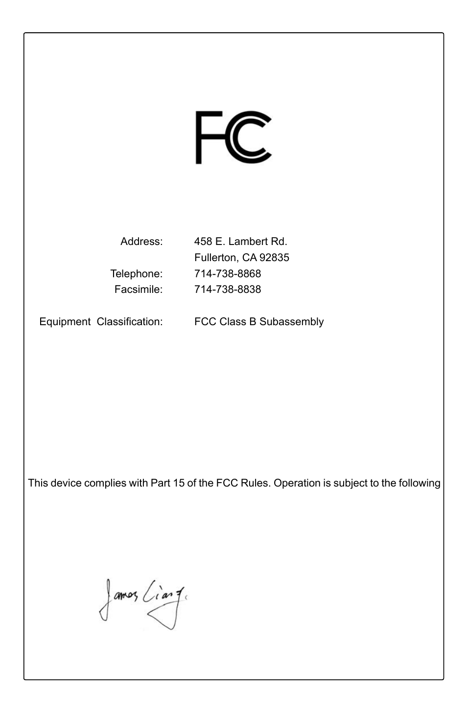Declaration of conformity | Foxconn Destroyer User Manual | Page 4 / 113
