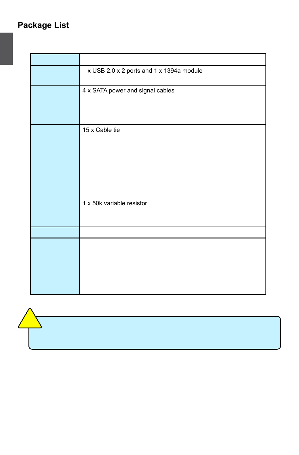 Package list | Foxconn Destroyer User Manual | Page 9 / 113