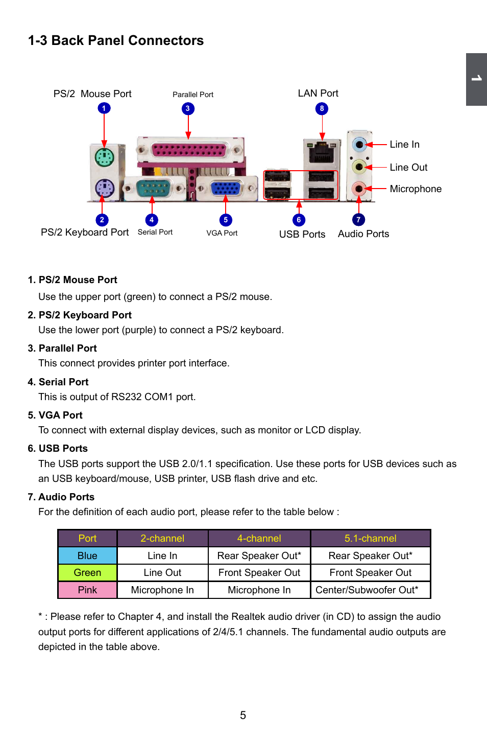 3 back panel connectors | Foxconn A6GMV User Manual | Page 12 / 76