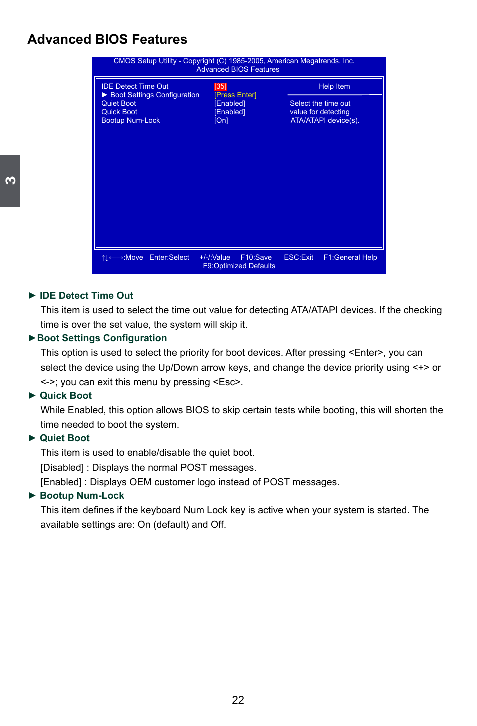 Advanced bios features | Foxconn A6GMV User Manual | Page 29 / 76