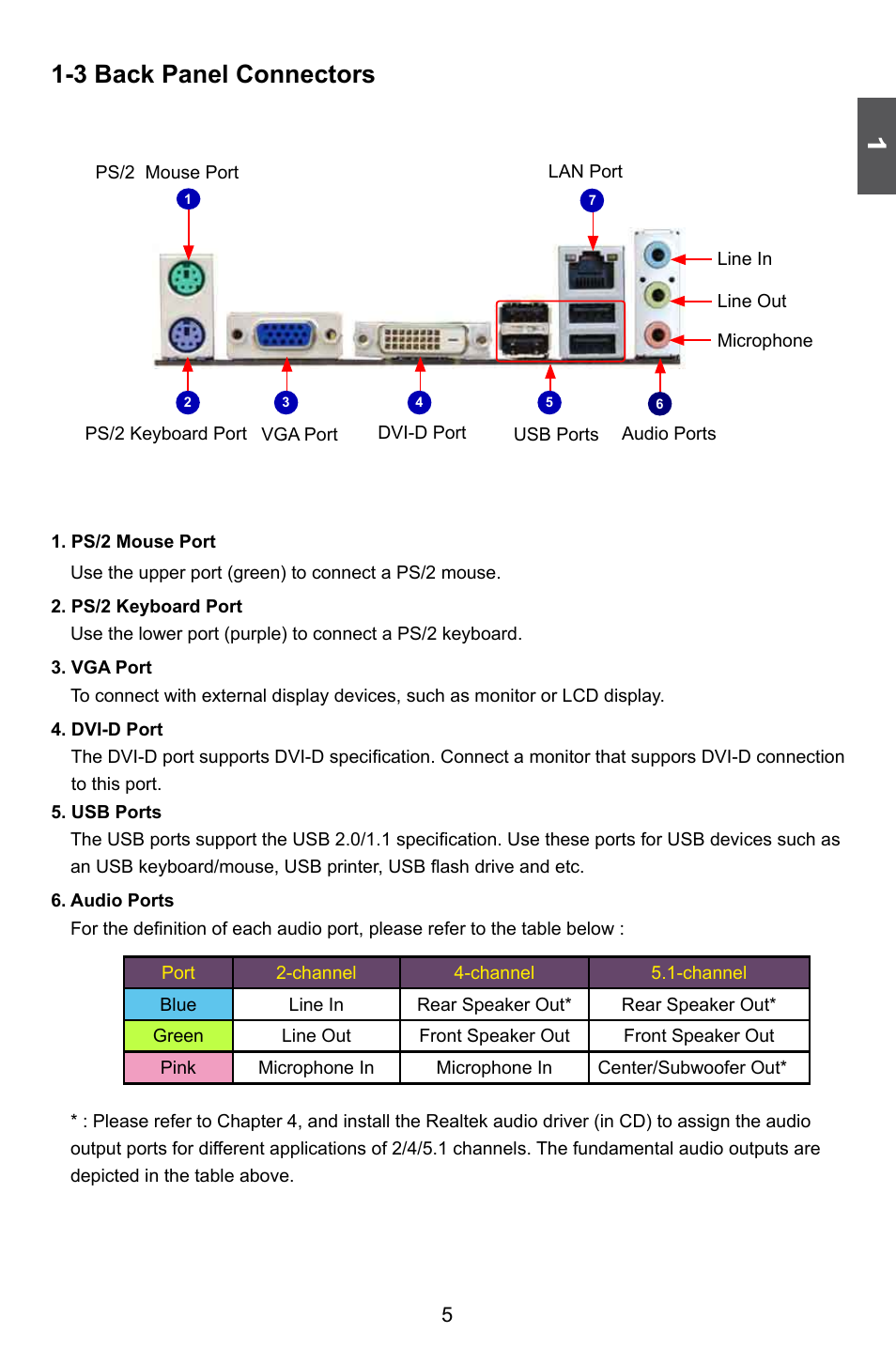 3 back panel connectors | Foxconn A74ML 3.0 User Manual | Page 12 / 105