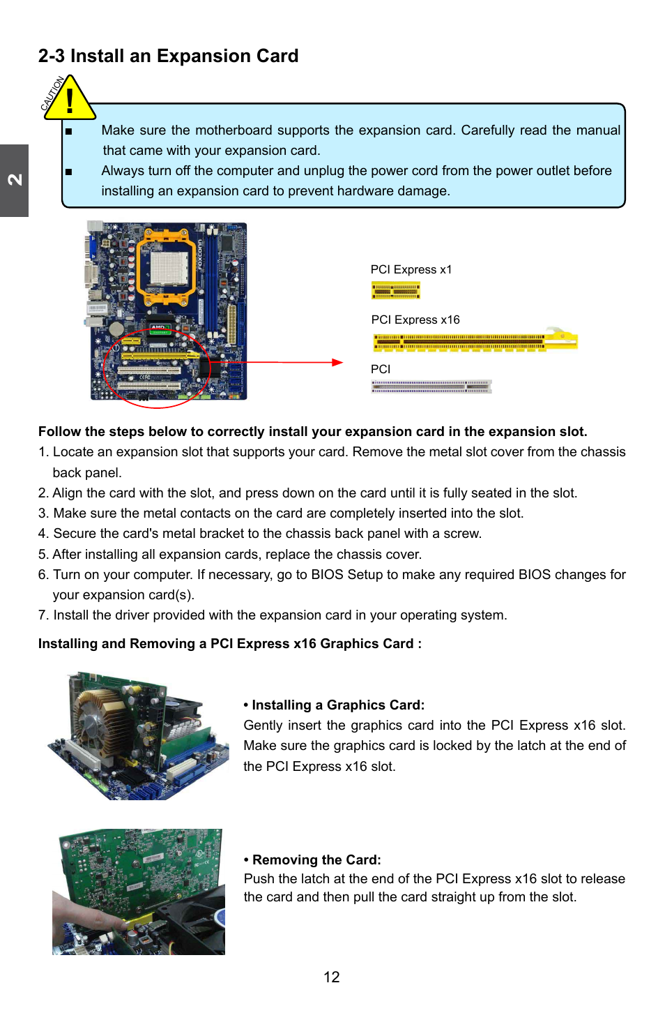 3 install an expansion card | Foxconn A74ML 3.0 User Manual | Page 19 / 105