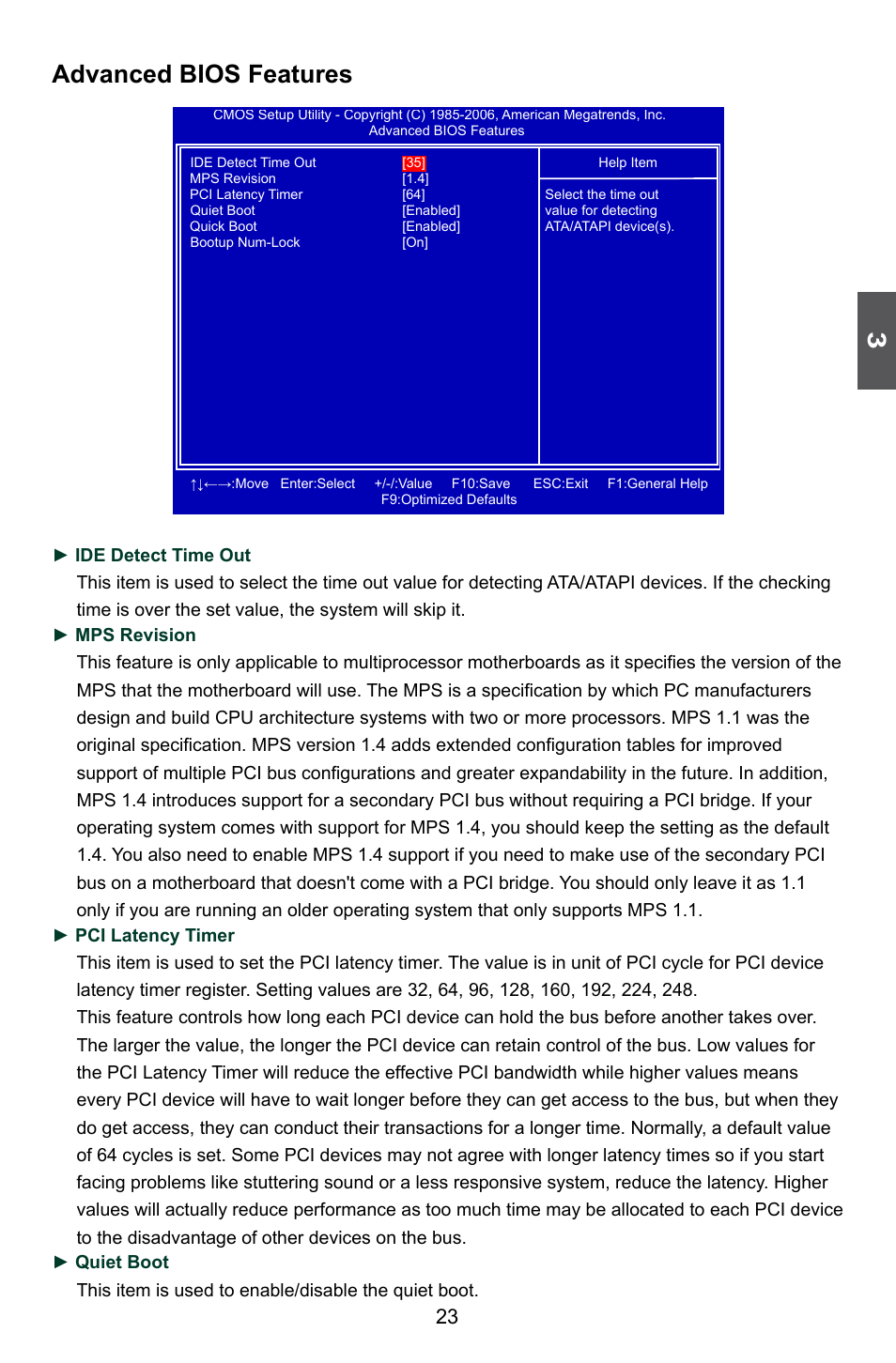 Advanced bios features | Foxconn A74ML 3.0 User Manual | Page 30 / 105