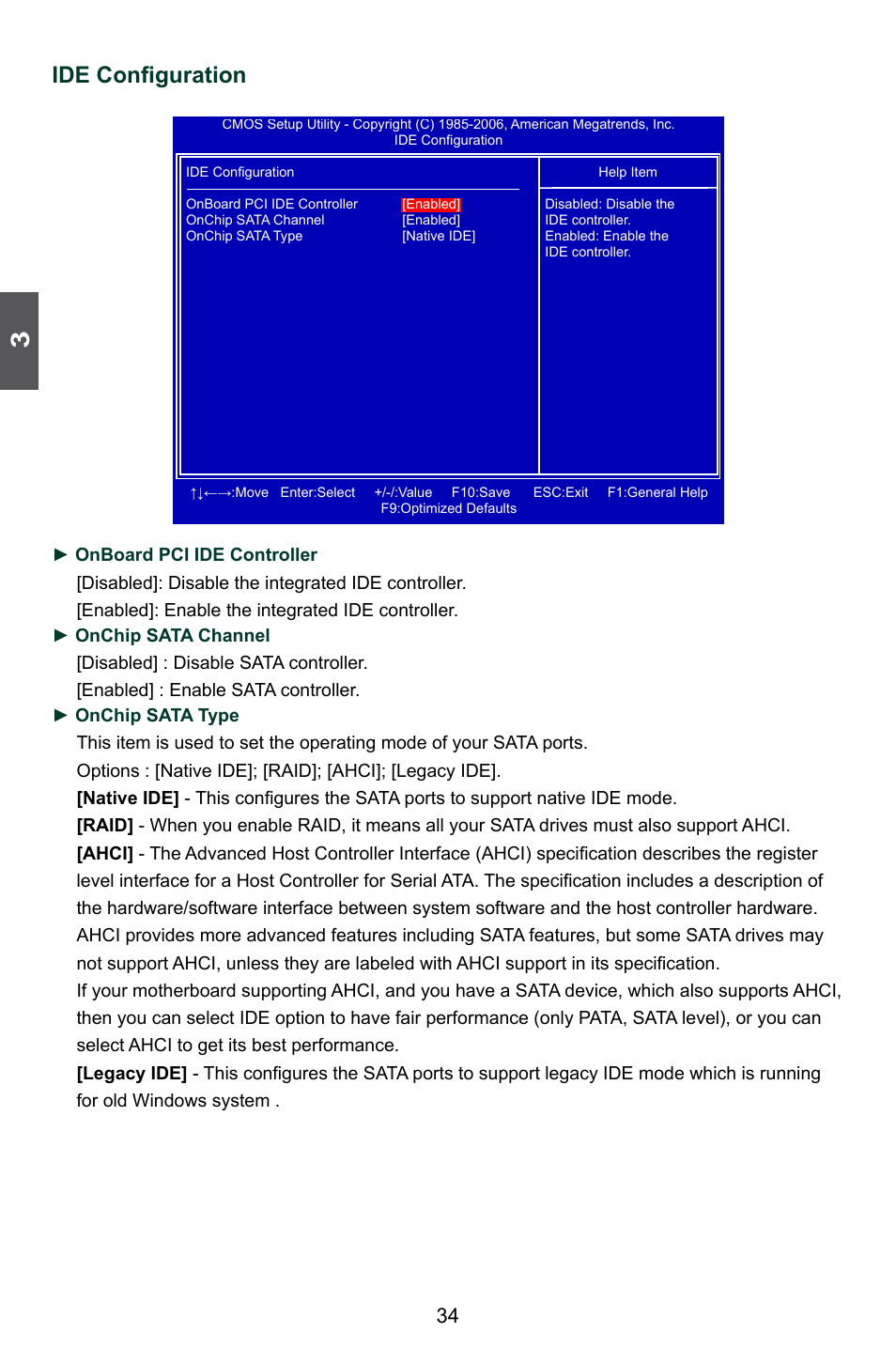 Ide configuration | Foxconn A74ML 3.0 User Manual | Page 41 / 105