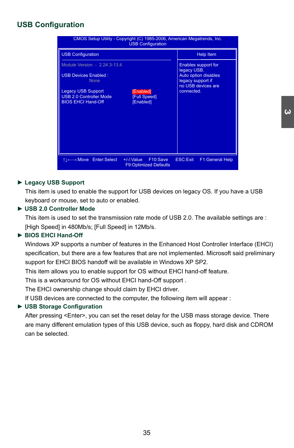 Usb configuration | Foxconn A74ML-K 3.0 User Manual | Page 42 / 105