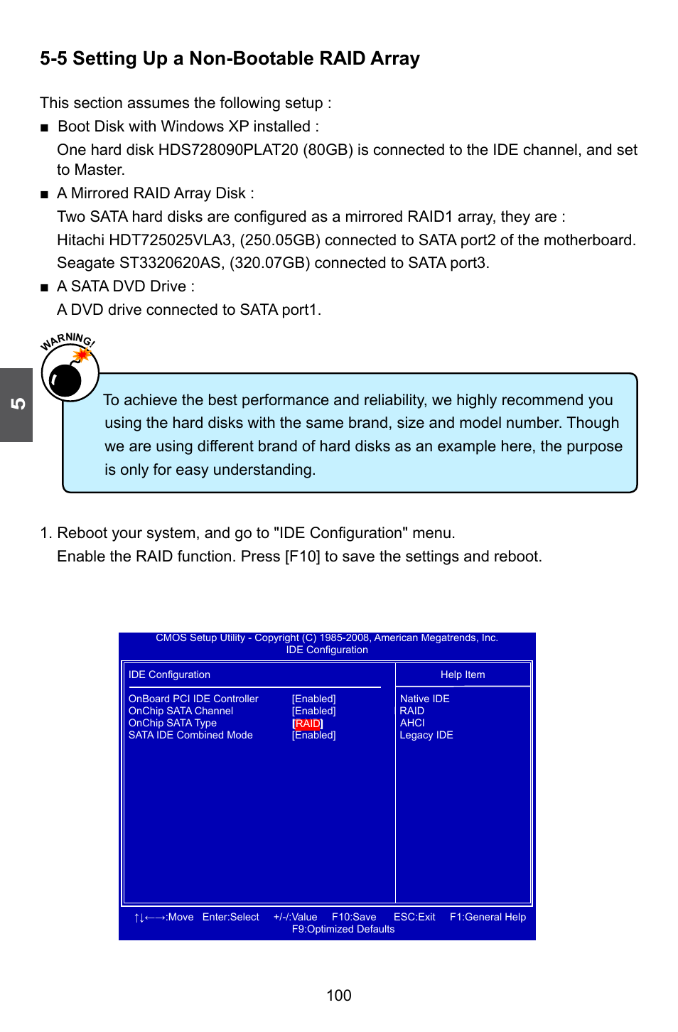 5 setting up a non-bootable raid array | Foxconn A7DA 3.0 User Manual | Page 107 / 112
