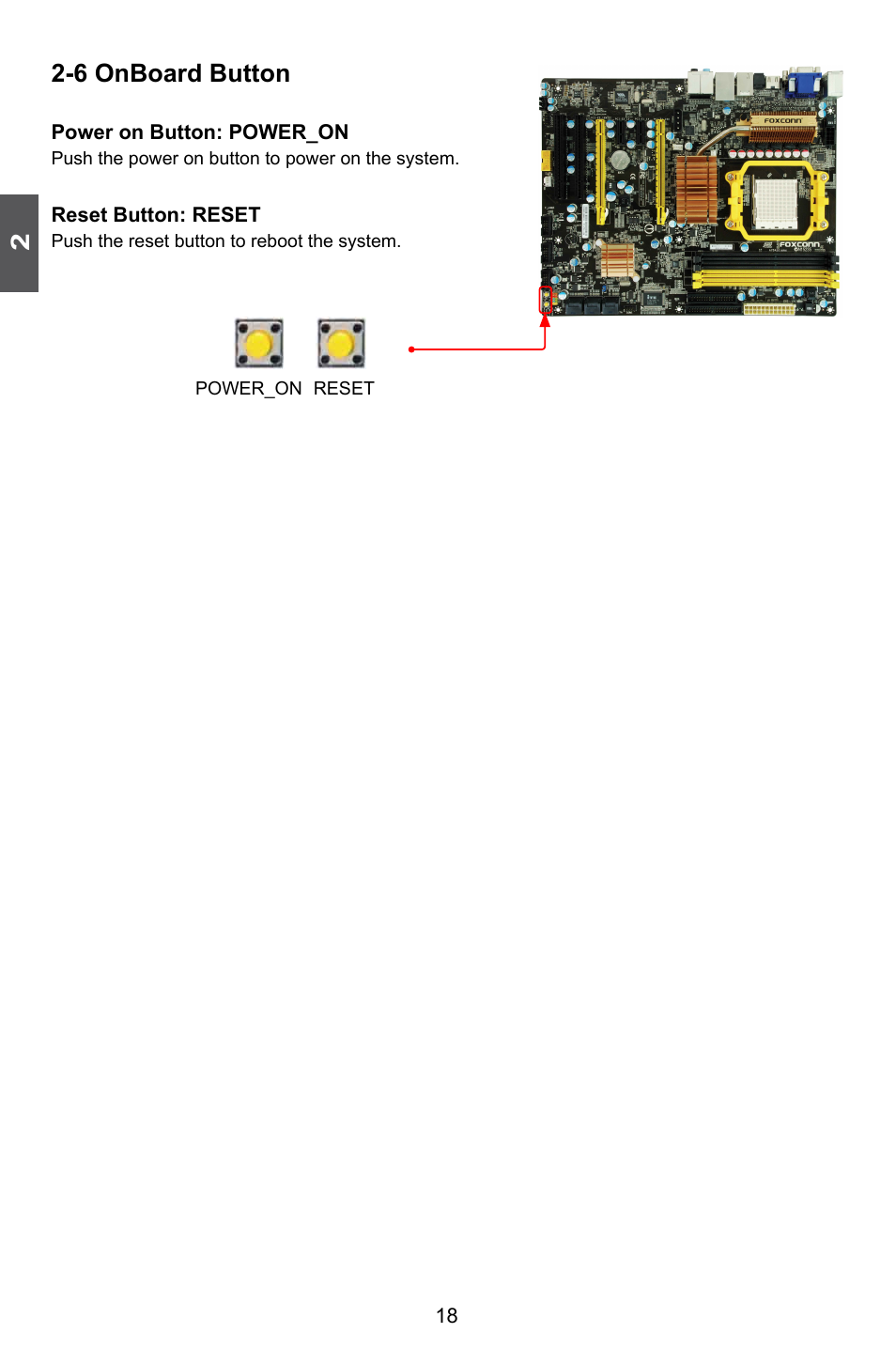6 onboard button | Foxconn A7DA 3.0 User Manual | Page 25 / 112
