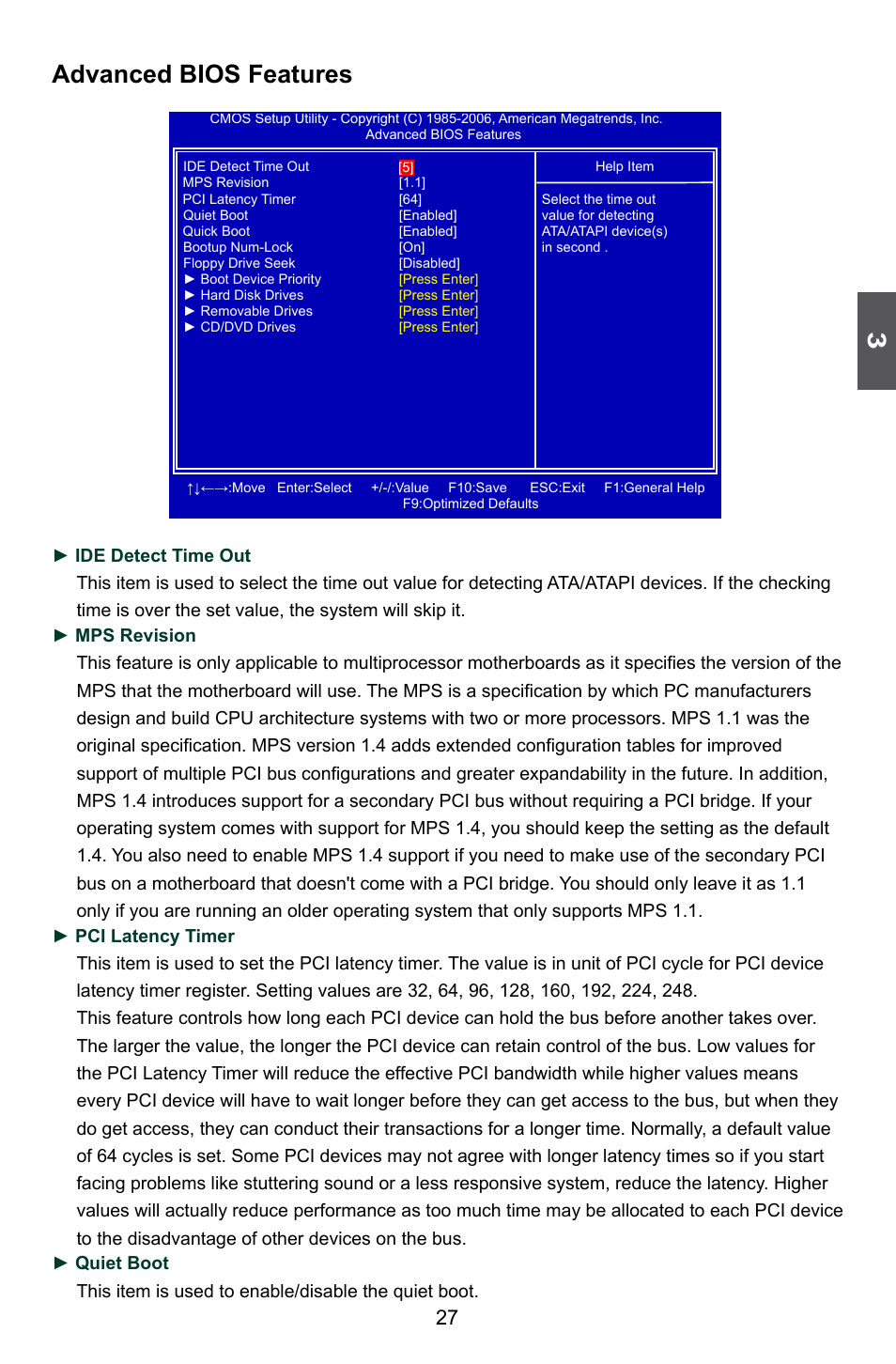 Advanced bios features | Foxconn A7DA 3.0 User Manual | Page 34 / 112