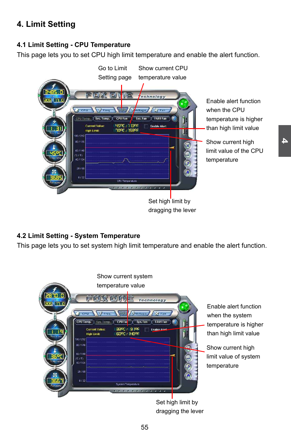 Limit setting | Foxconn A7DA 3.0 User Manual | Page 62 / 112