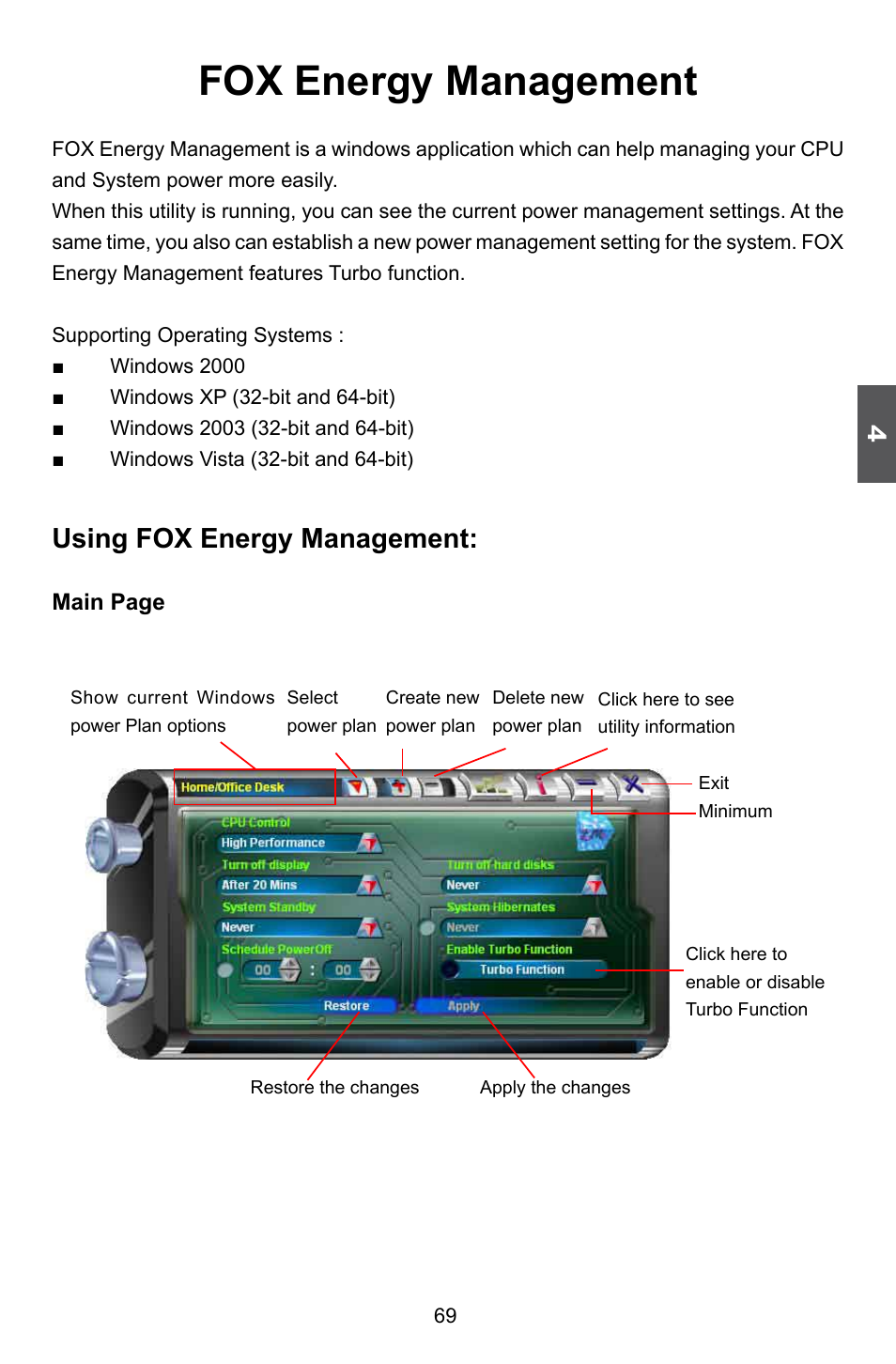 Fox energy management, Using fox energy management | Foxconn A7DA 3.0 User Manual | Page 76 / 112
