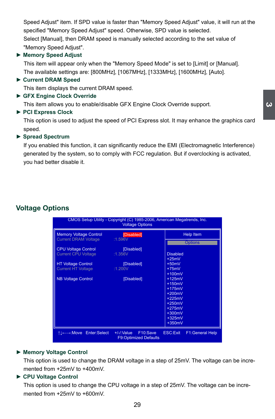 Voltage options | Foxconn A88GA User Manual | Page 36 / 54