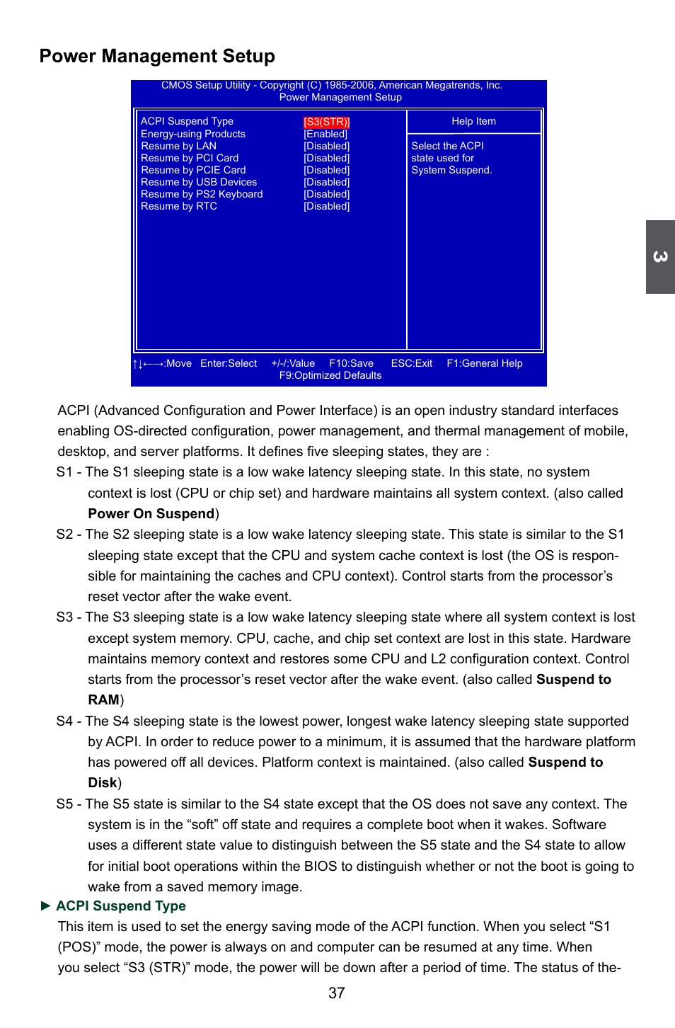 Power management setup | Foxconn A88GA User Manual | Page 44 / 54