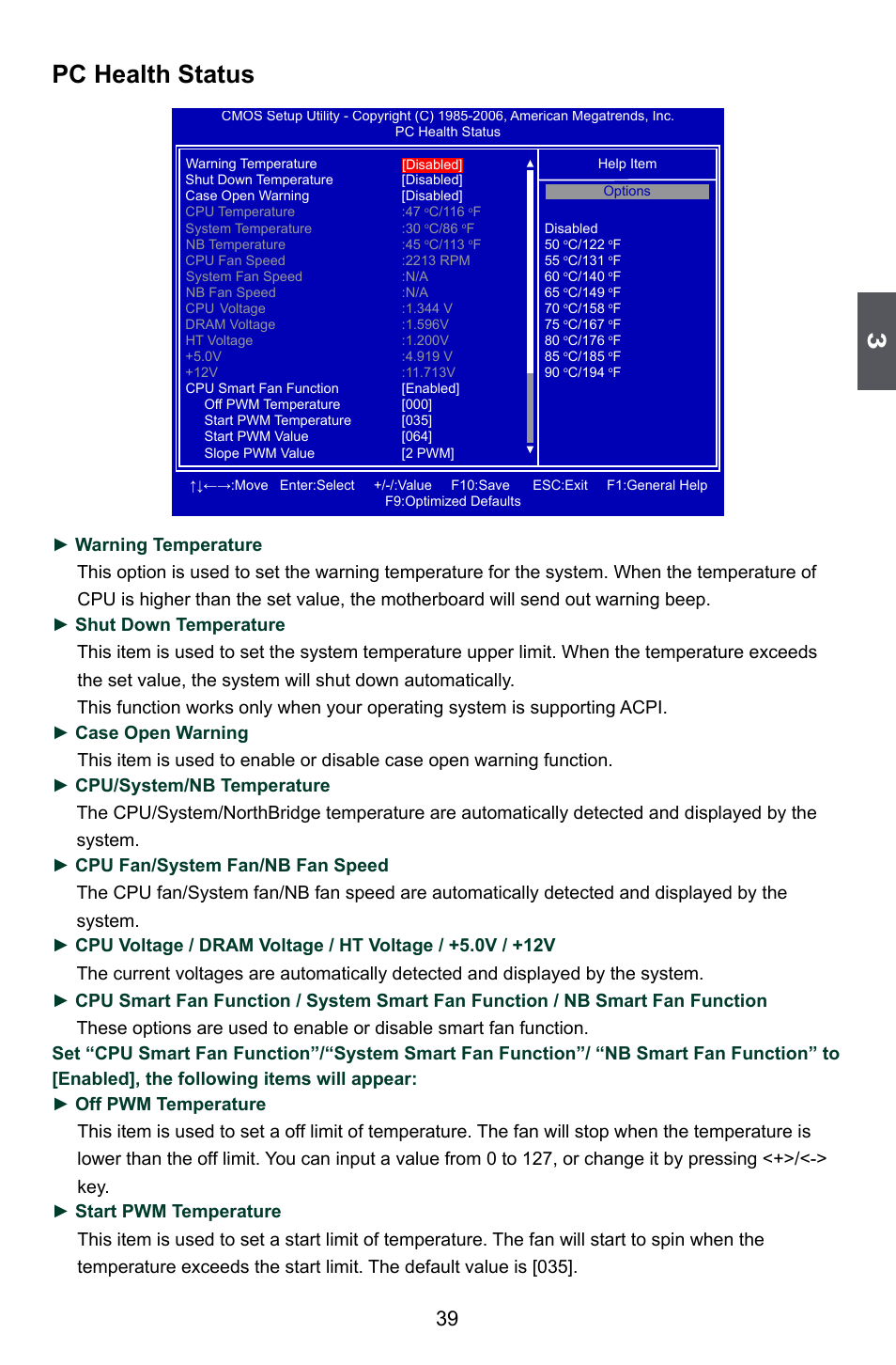 Pc health status | Foxconn A88GA User Manual | Page 46 / 54