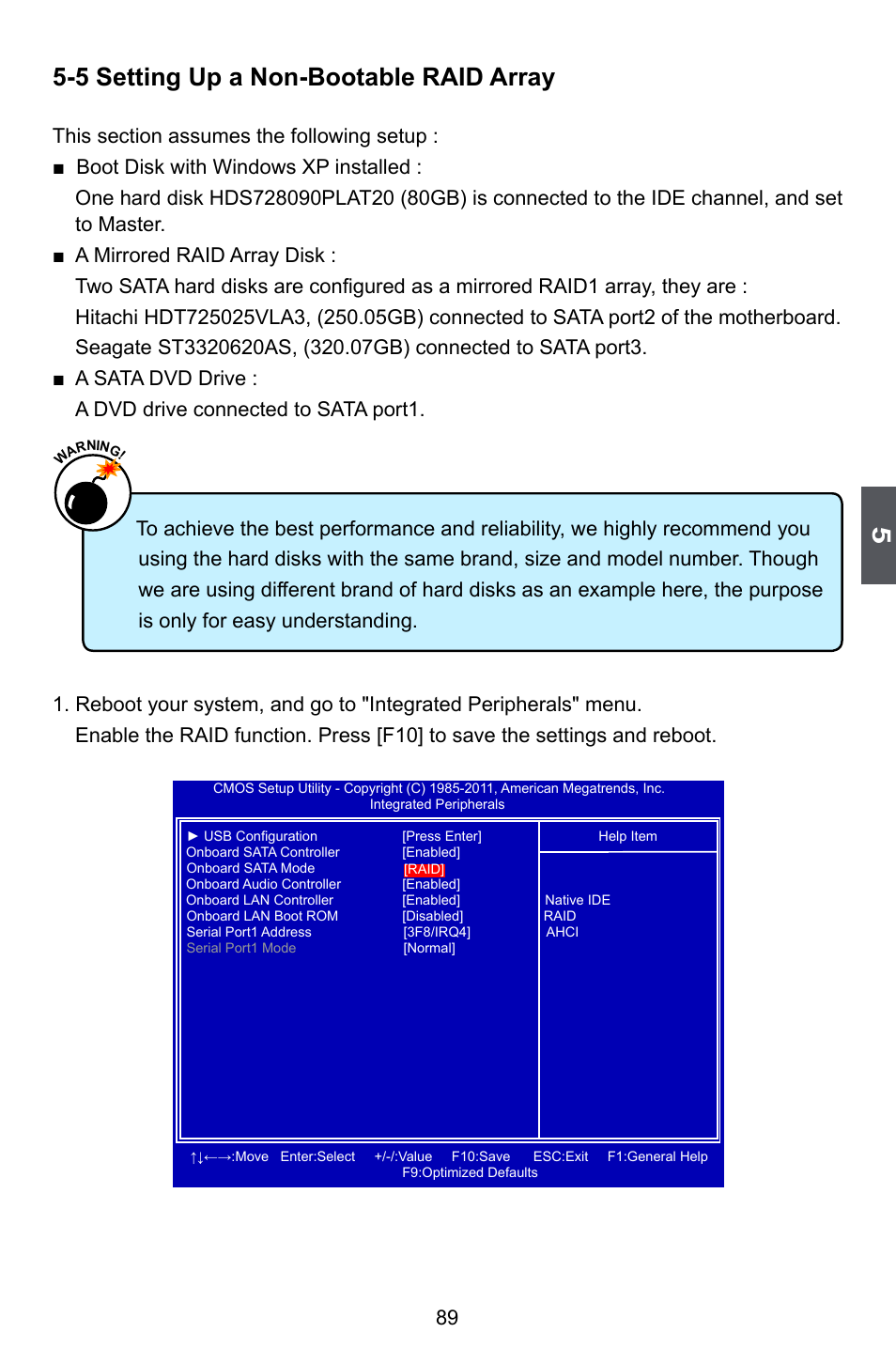 5 setting up a non-bootable raid array | Foxconn A88GML User Manual | Page 96 / 101