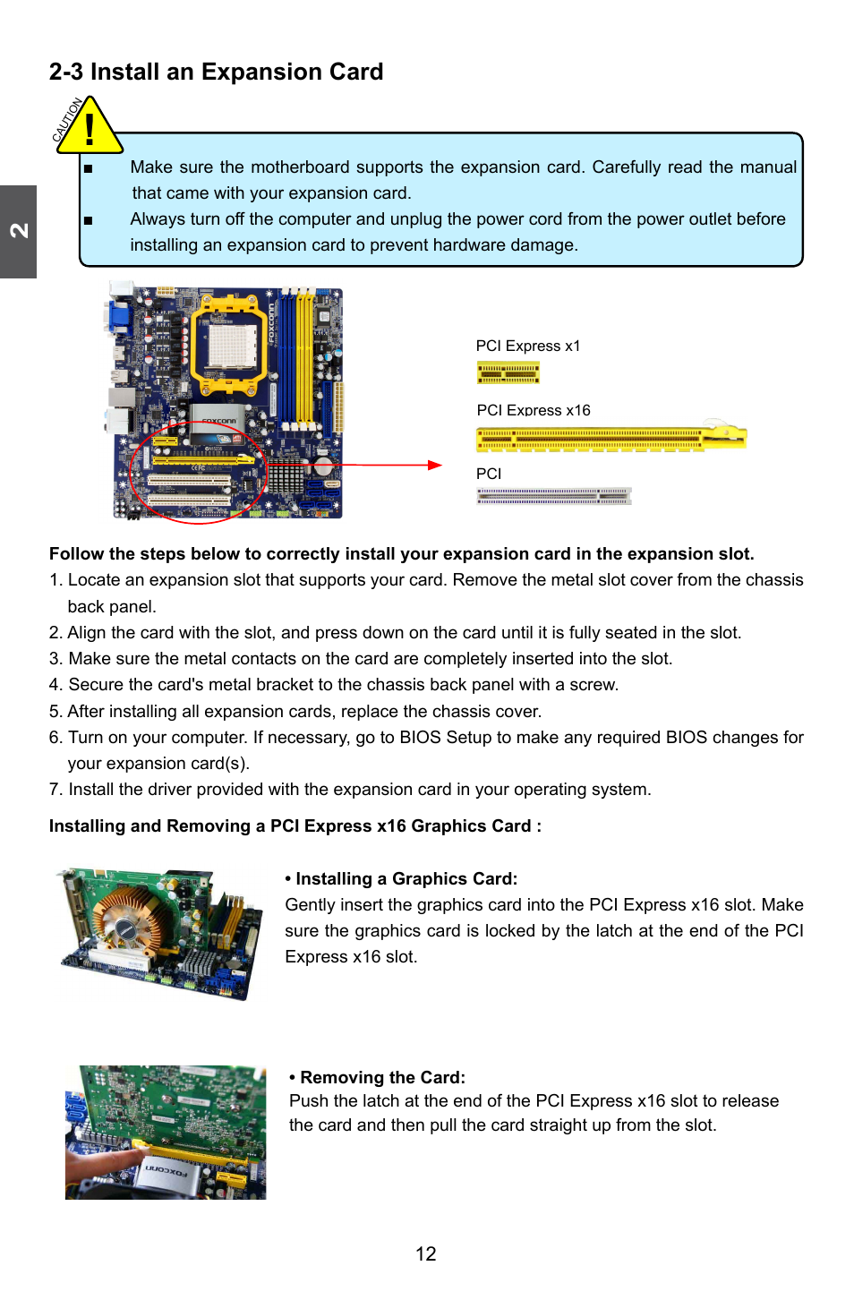 3 install an expansion card | Foxconn A88GMV User Manual | Page 19 / 57