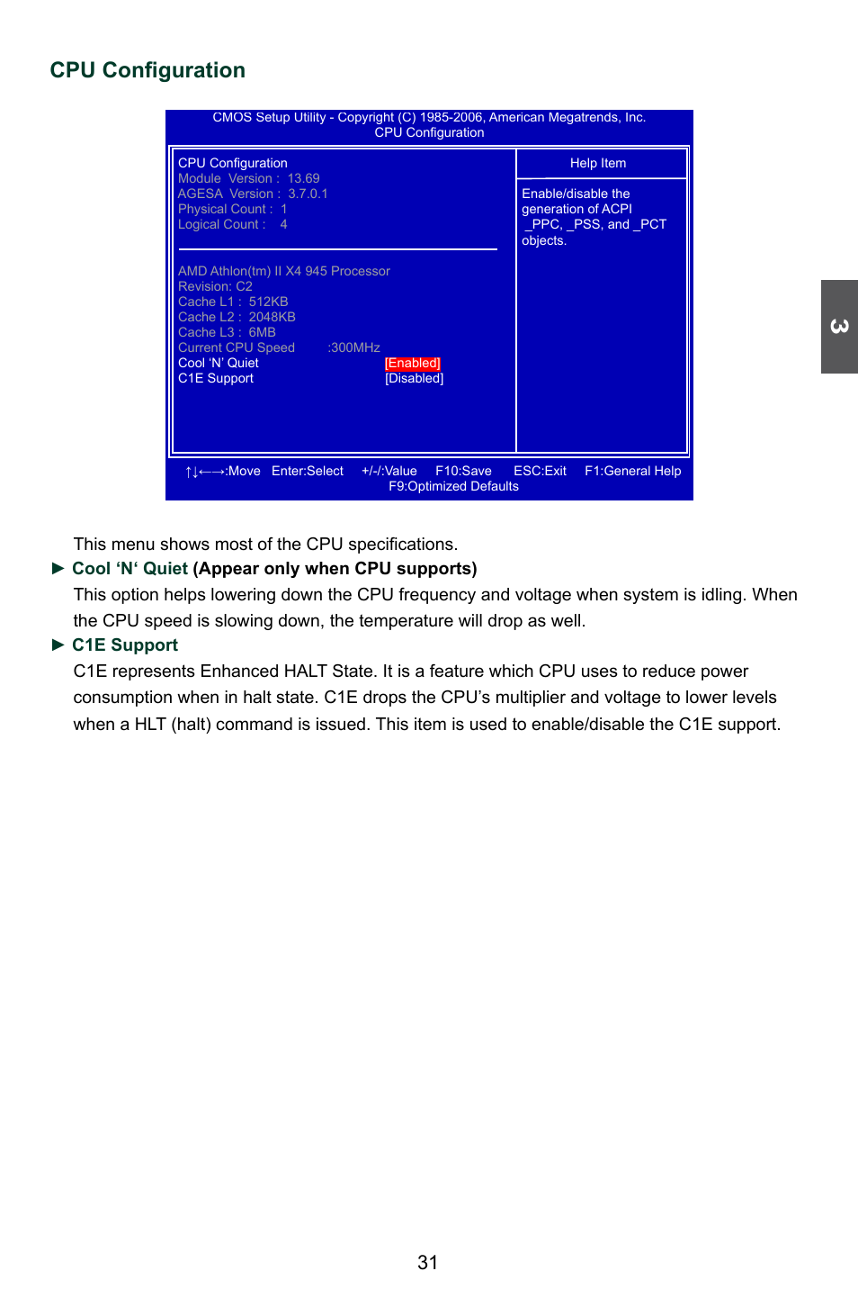 Cpu configuration | Foxconn A88GMV User Manual | Page 38 / 57