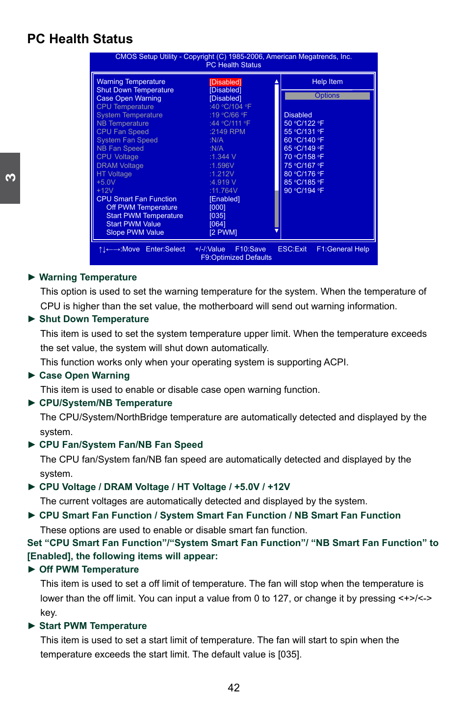 Pc health status | Foxconn A88GMV User Manual | Page 49 / 57