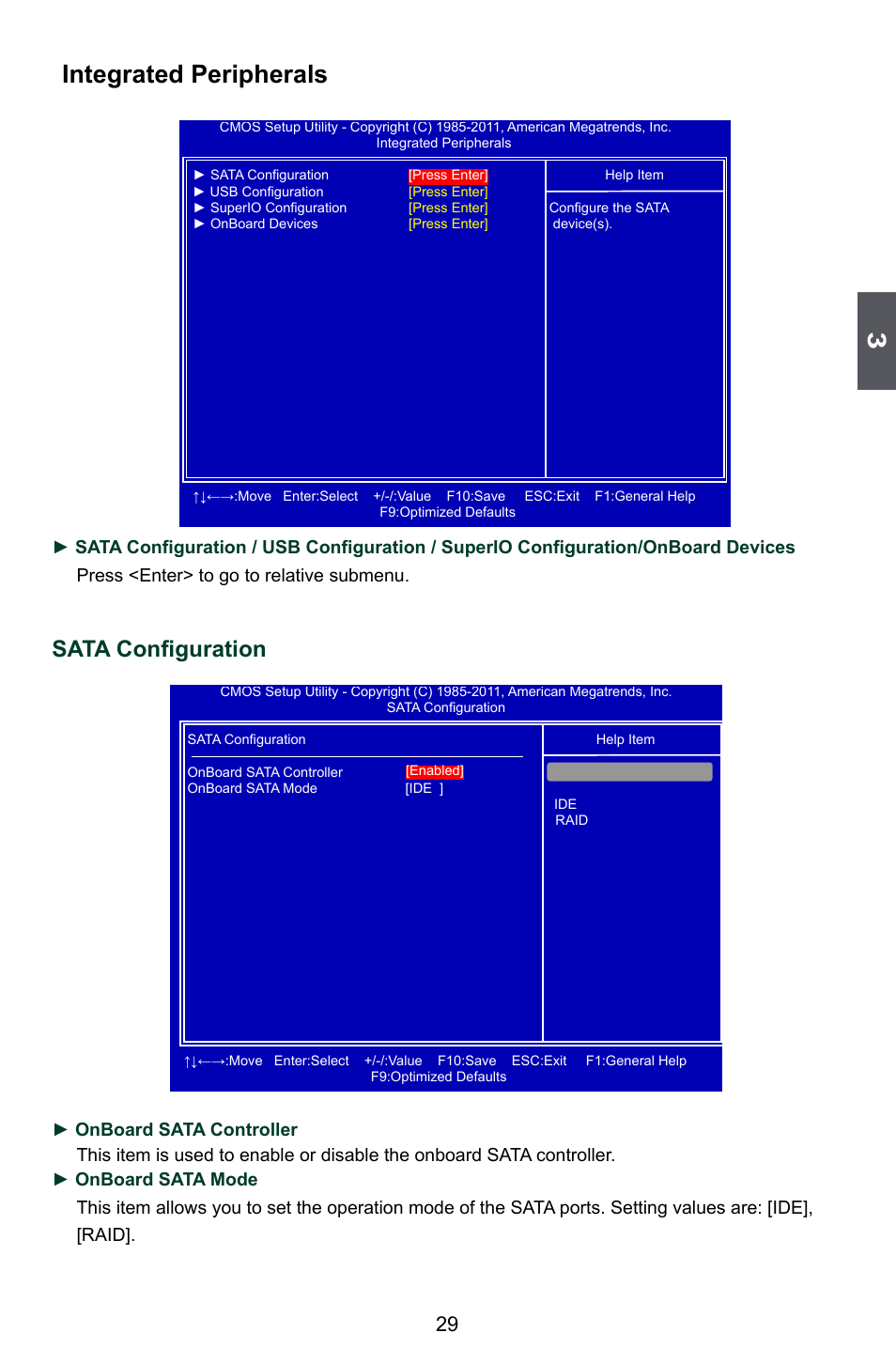 Integrated peripherals, Sata configuration | Foxconn M61PML User Manual | Page 36 / 101