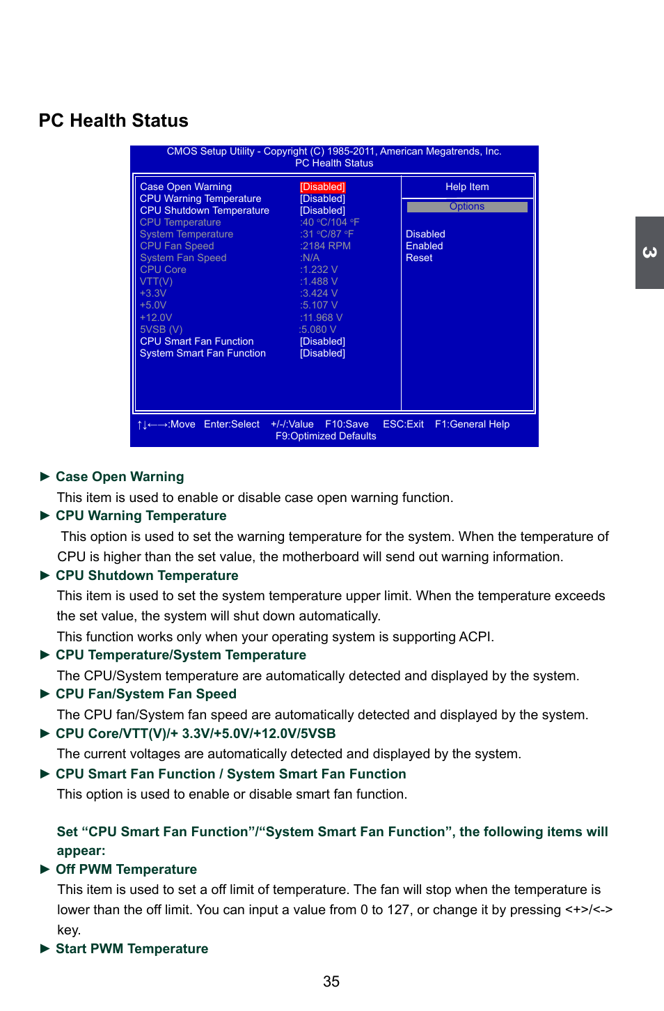 Pc health status | Foxconn M61PML User Manual | Page 42 / 101
