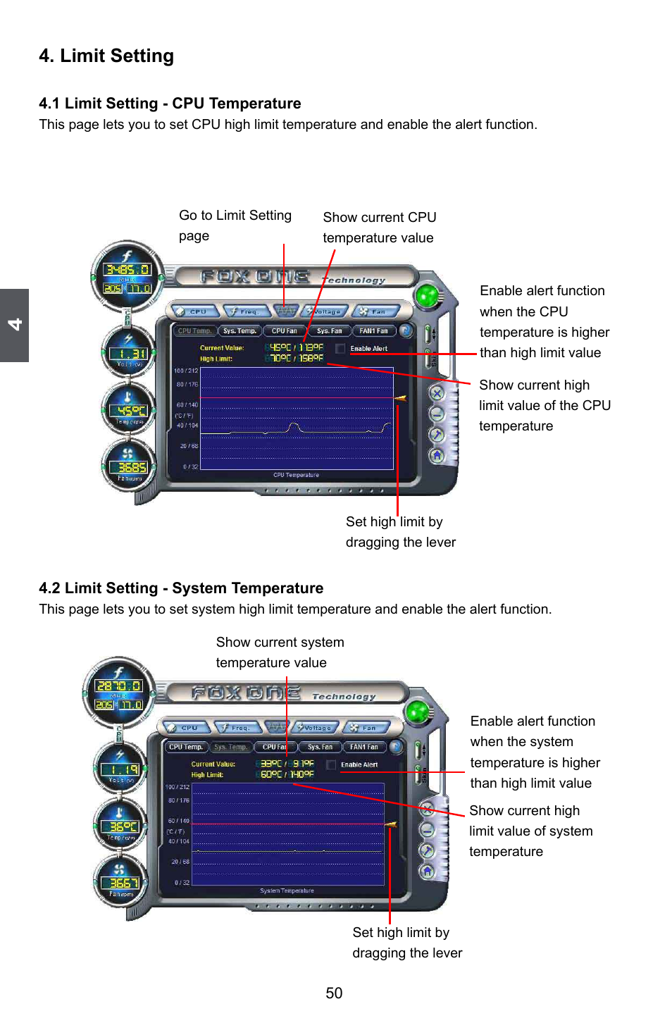 Limit setting | Foxconn M61PML User Manual | Page 57 / 101