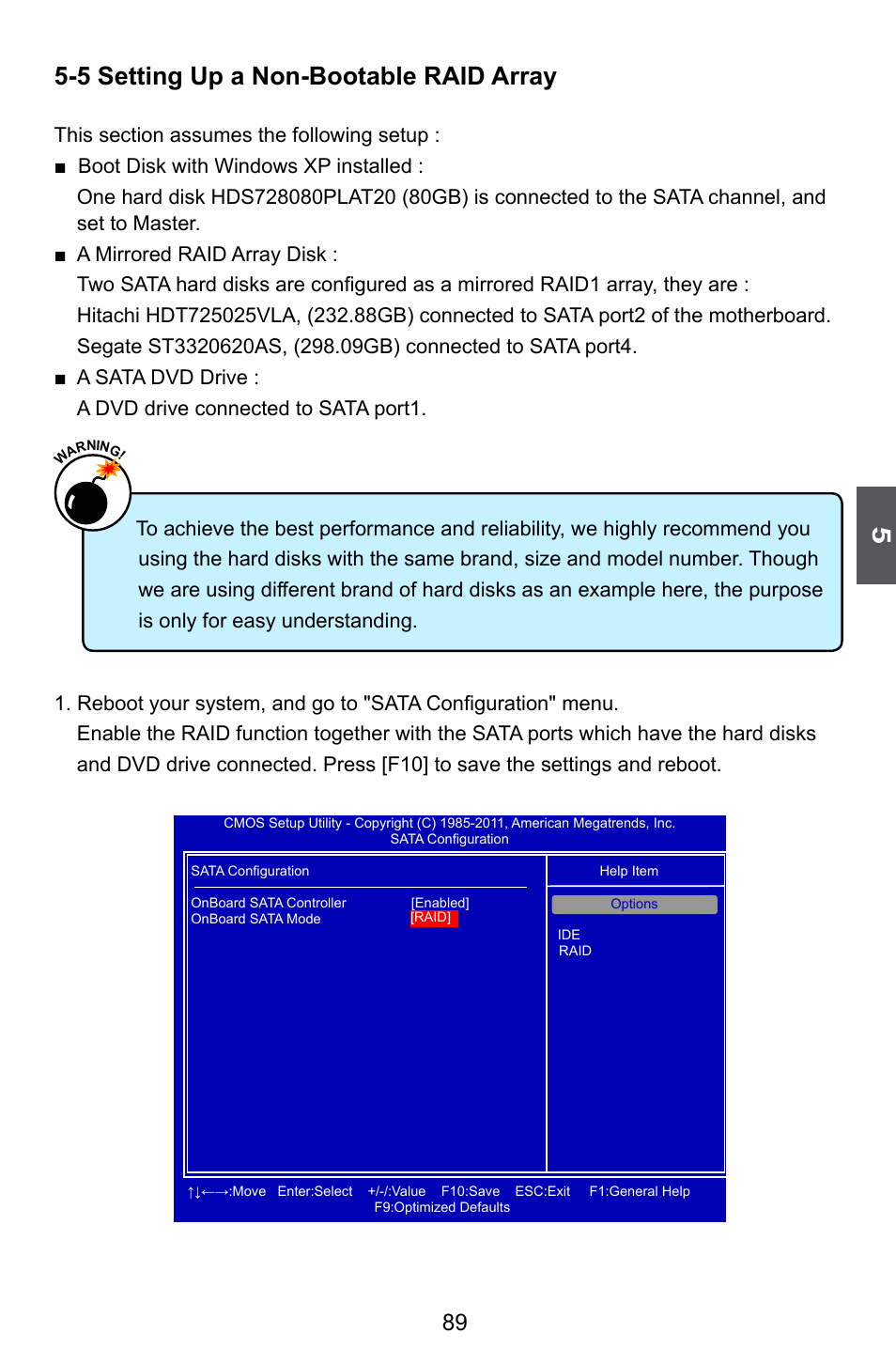 5 setting up a non-bootable raid array | Foxconn M61PML User Manual | Page 96 / 101
