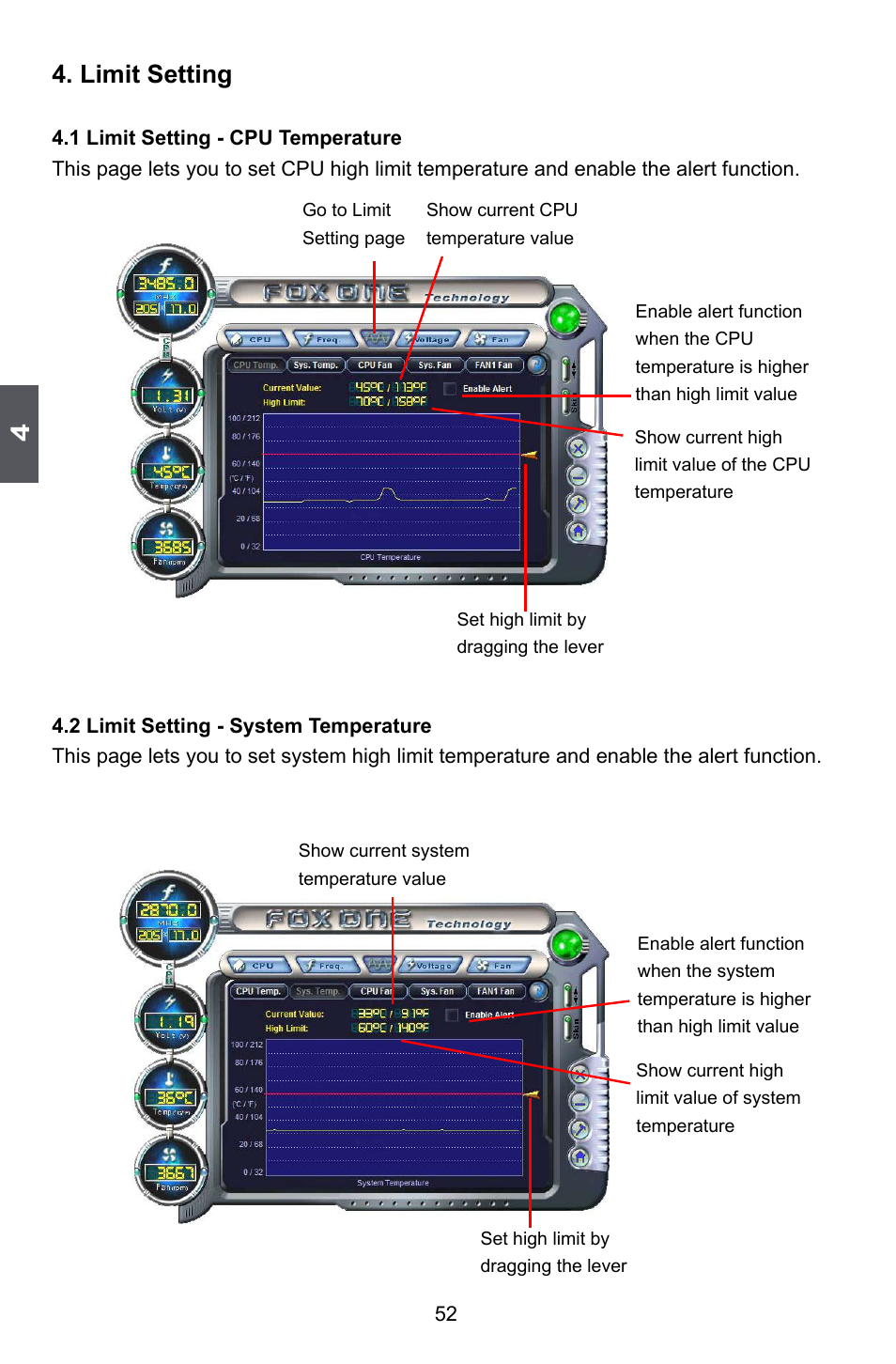 Limit setting | Foxconn A55A User Manual | Page 59 / 103