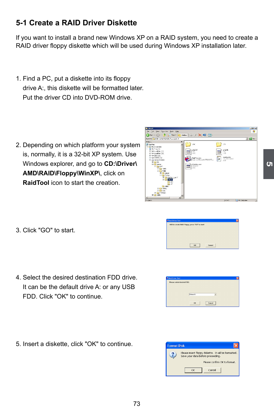 1 create a raid driver diskette | Foxconn A55A User Manual | Page 80 / 103