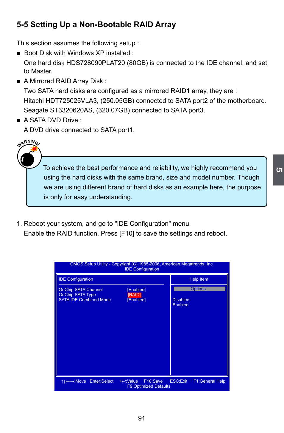 5 setting up a non-bootable raid array | Foxconn A55A User Manual | Page 98 / 103