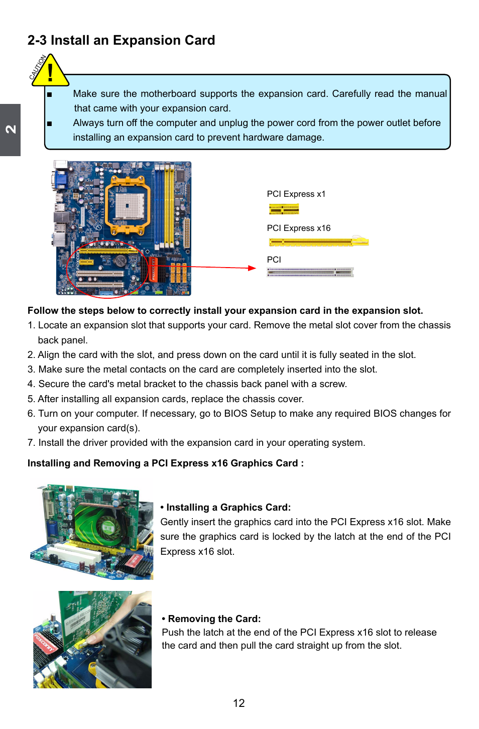 3 install an expansion card | Foxconn A55M User Manual | Page 19 / 104