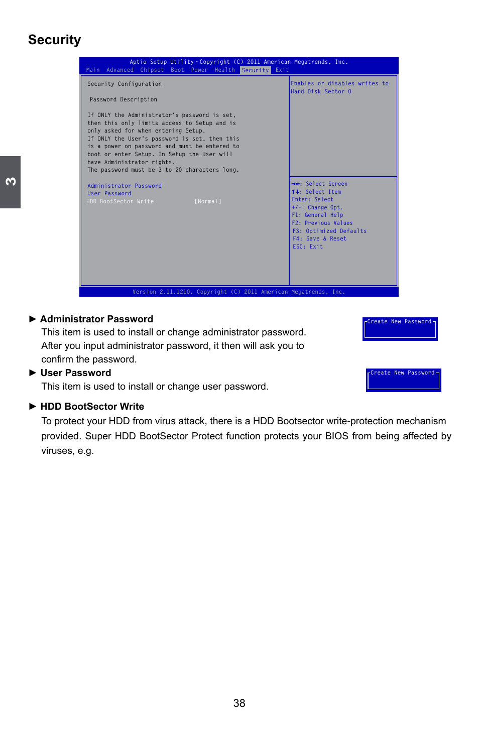 Security | Foxconn A55M User Manual | Page 45 / 104