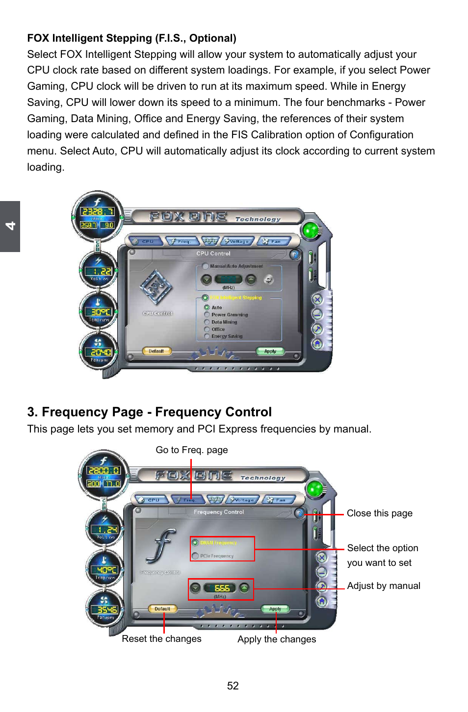 Frequency page - frequency control | Foxconn A55M User Manual | Page 59 / 104