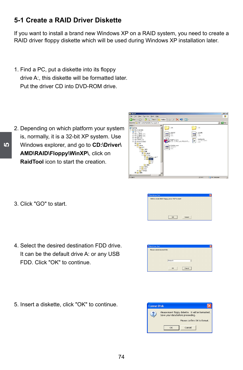 1 create a raid driver diskette | Foxconn A55M User Manual | Page 81 / 104