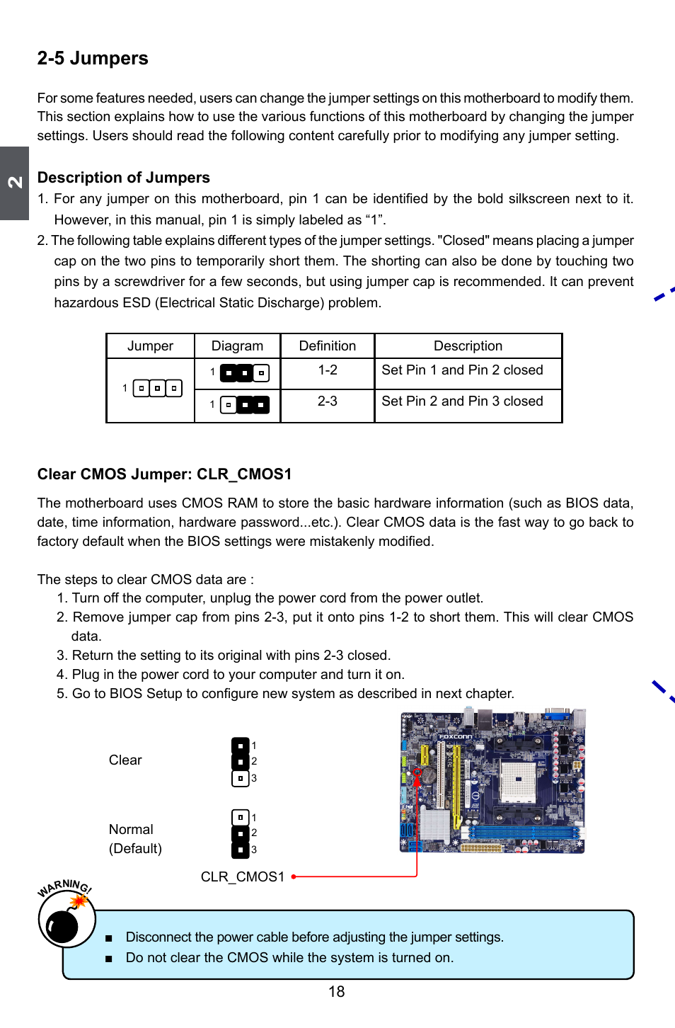 5 jumpers | Foxconn A55MX User Manual | Page 25 / 102
