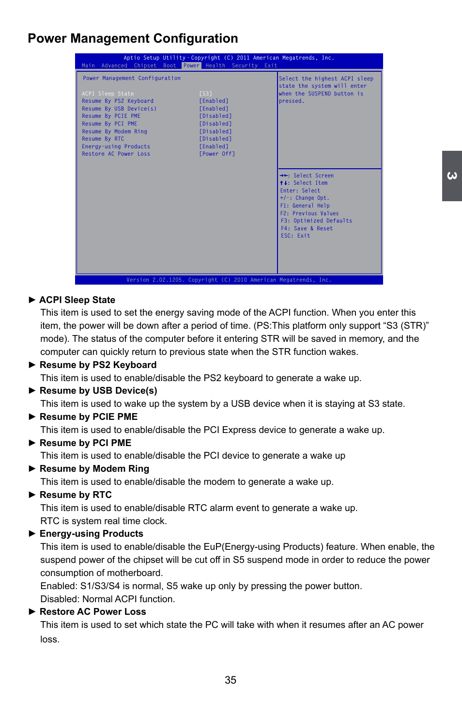 Power management configuration | Foxconn A55MX User Manual | Page 42 / 102