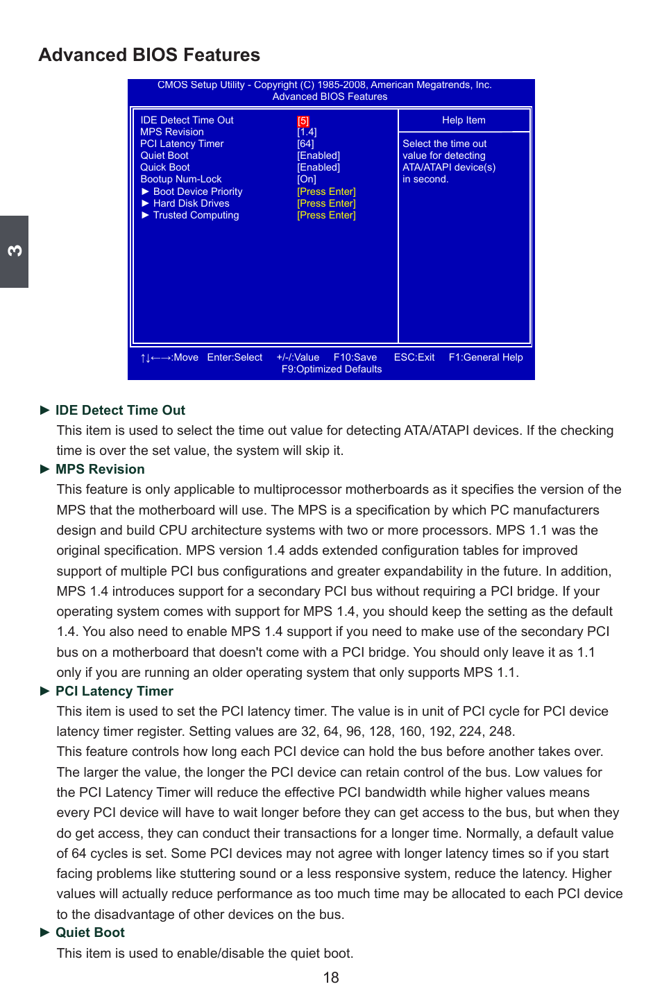 Advanced bios features | Foxconn 45CSX User Manual | Page 25 / 65