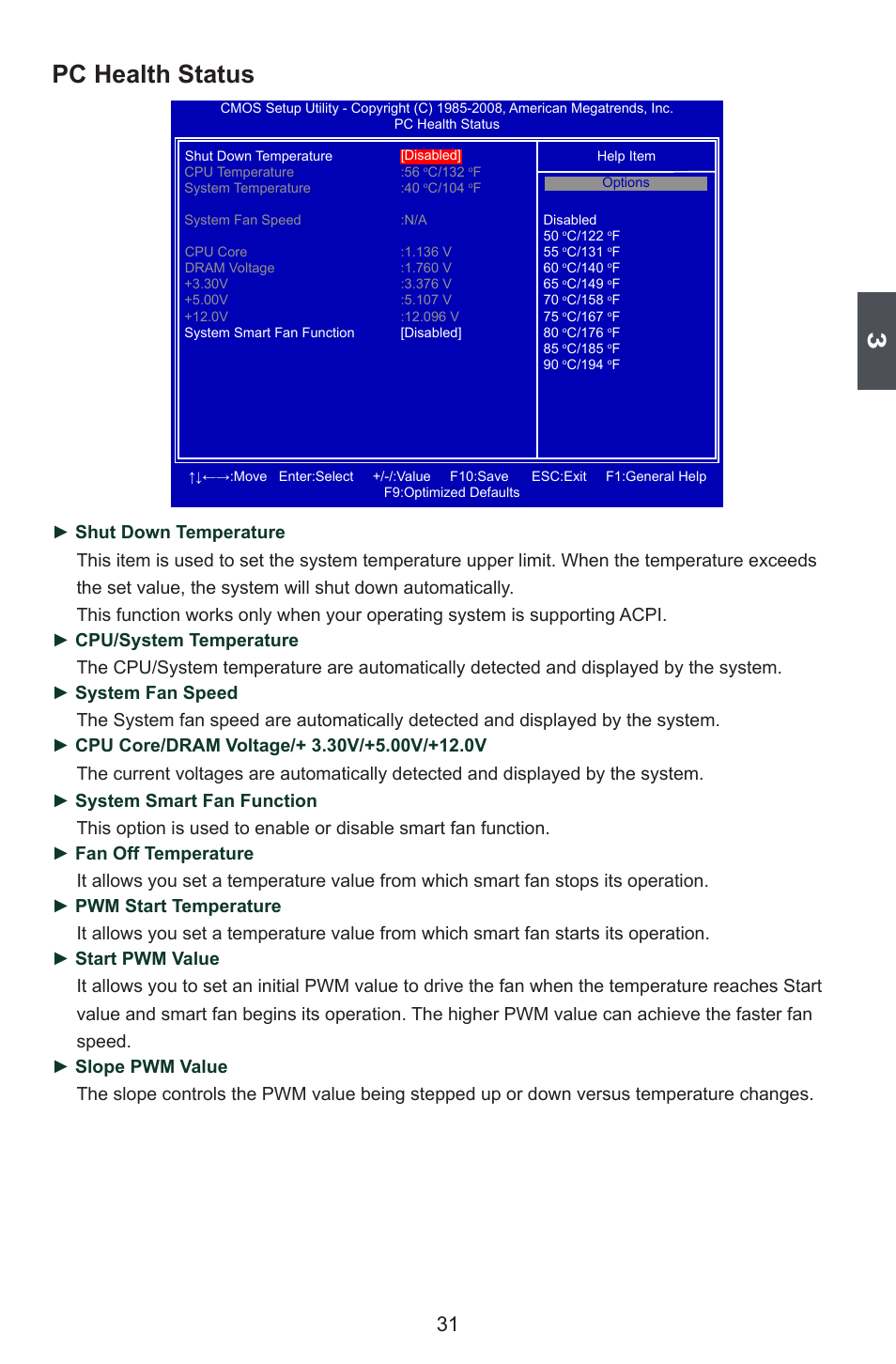 Pc health status | Foxconn 45CSX User Manual | Page 38 / 65