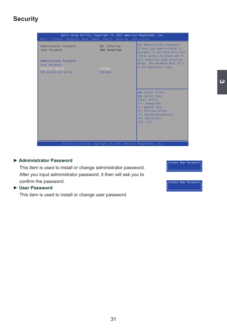 Security | Foxconn D250S User Manual | Page 38 / 65