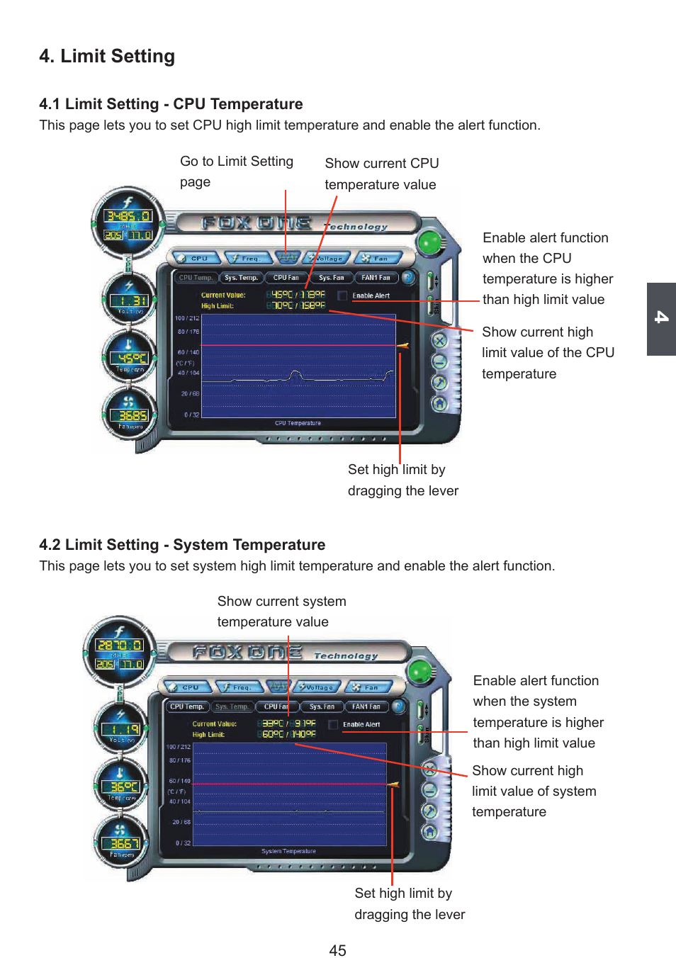 Limit setting | Foxconn D250S User Manual | Page 52 / 65