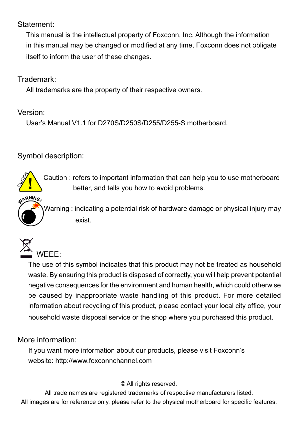 Foxconn D255 User Manual | Page 2 / 65