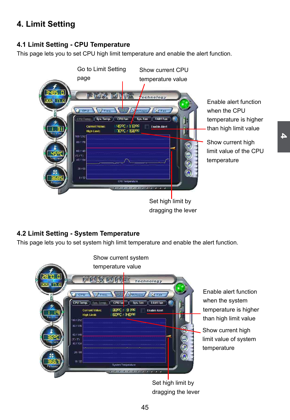 Limit setting | Foxconn D255 User Manual | Page 52 / 65