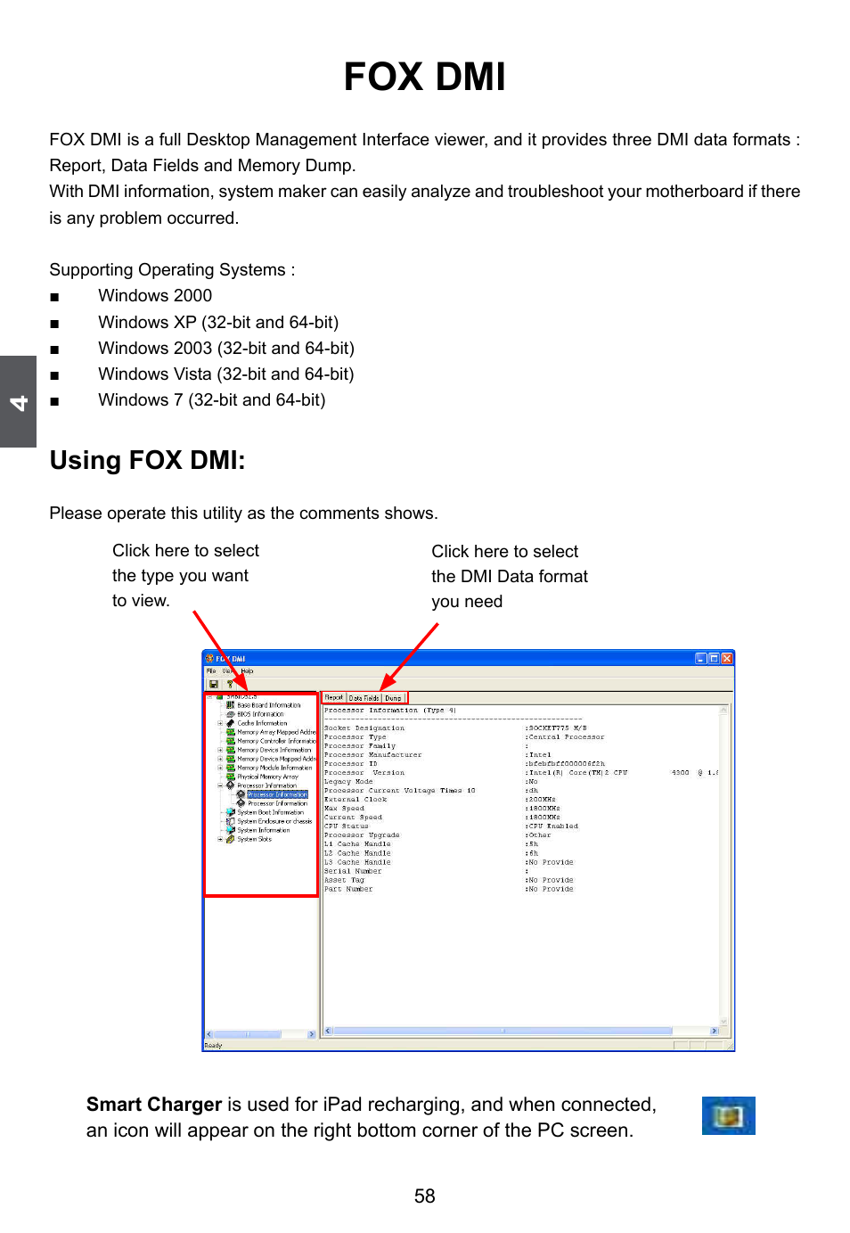 Fox dmi, Using fox dmi | Foxconn D255 User Manual | Page 65 / 65