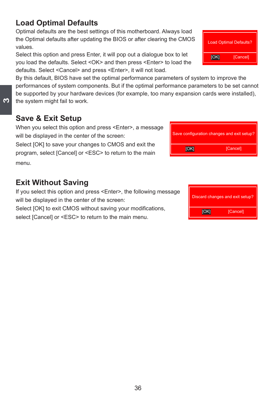 Load optimal defaults, Save & exit setup, Exit without saving | Foxconn D42S User Manual | Page 43 / 68