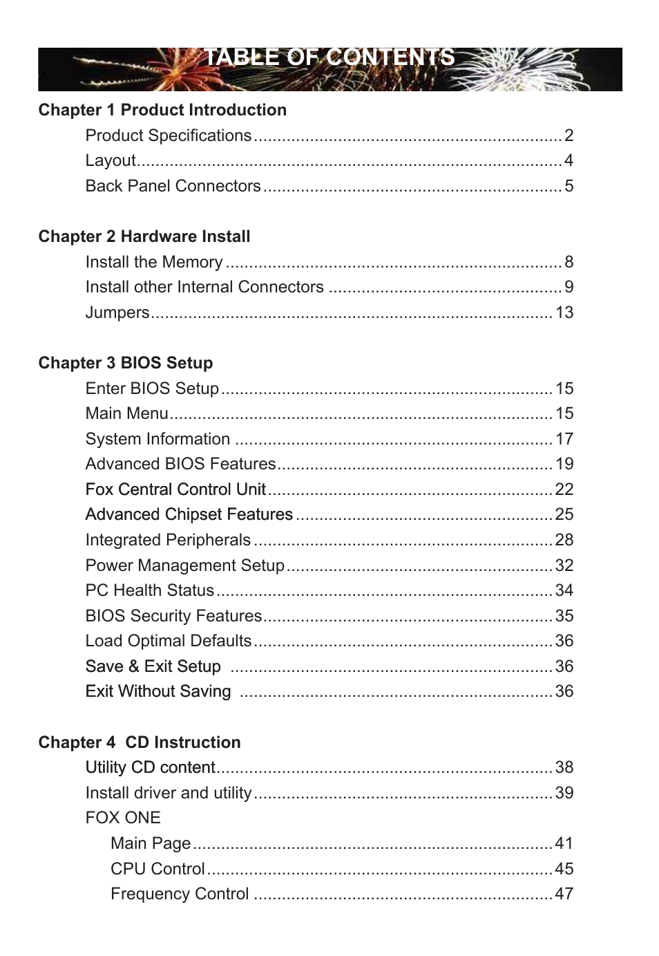 Foxconn D42S User Manual | Page 6 / 68