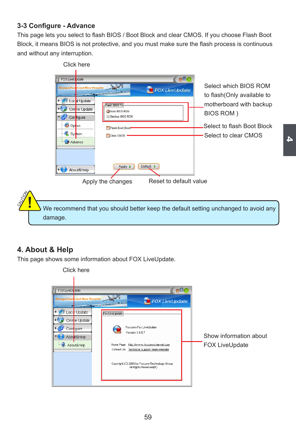 About & help | Foxconn D42S User Manual | Page 66 / 68