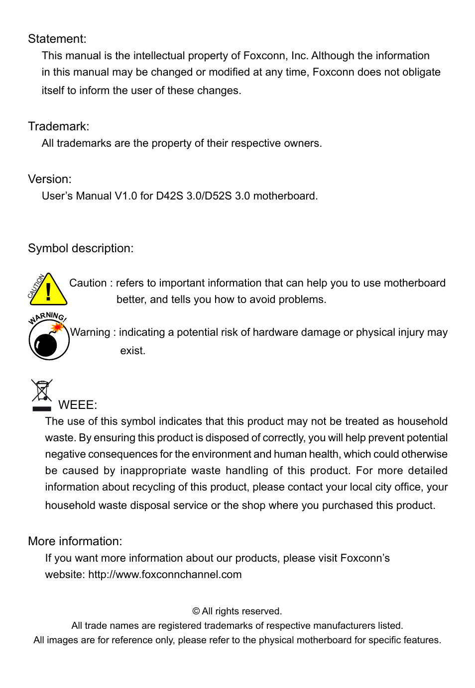 Foxconn D42S 3.0 User Manual | Page 2 / 43