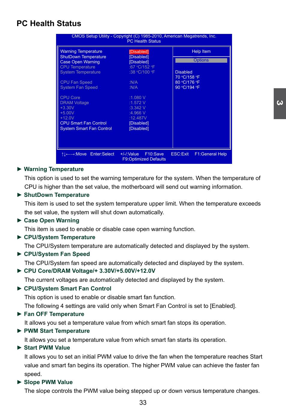 Pc health status | Foxconn D42S 3.0 User Manual | Page 40 / 43
