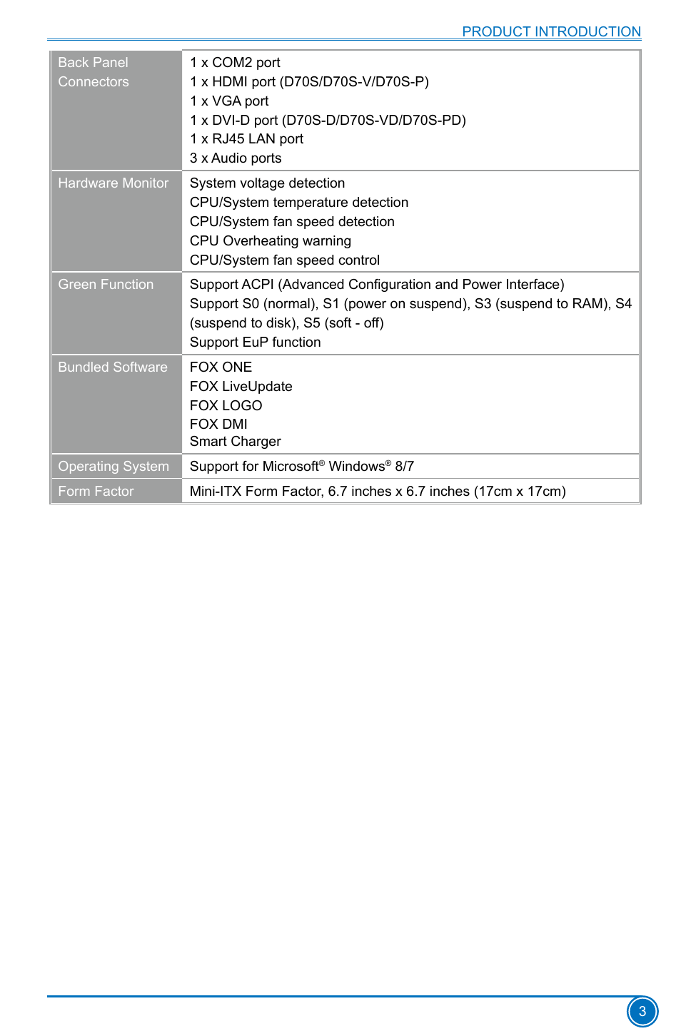 Foxconn D70S Series User Manual | Page 10 / 65